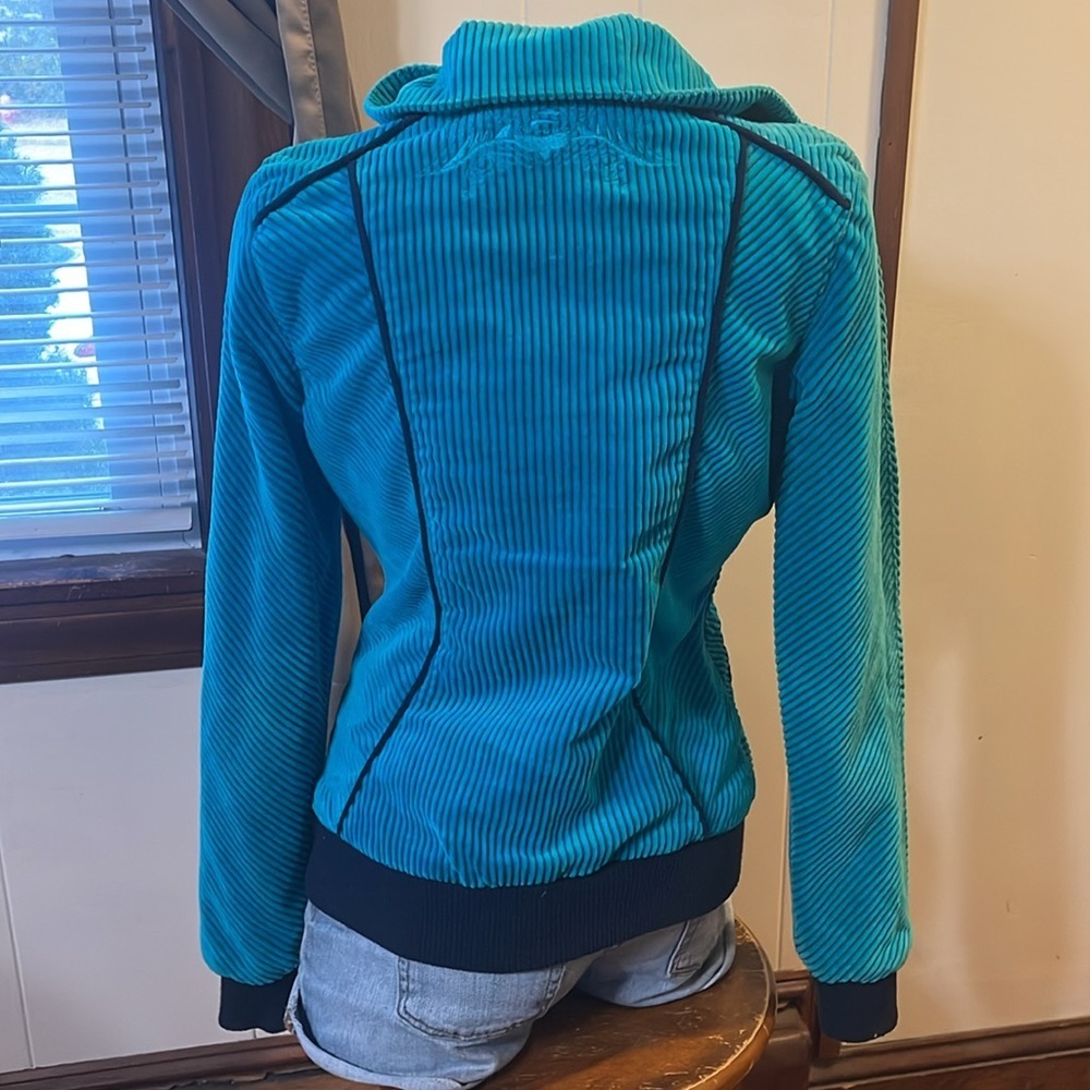 Vintage Oakley Size Small Quilted Corduroy aqua Jacket - Picture 8 of 14